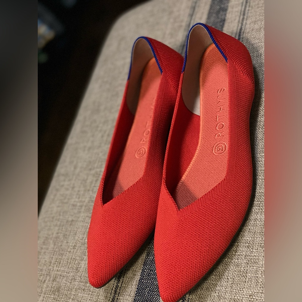 Rothy’s Pointed Toe Flats, Color Flame, Size 10.5 - image 3
